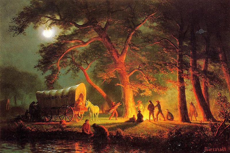 Albert Bierstadt Oregon Trail (Campfire)